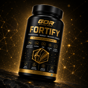 GOR Fortify – Premium Bone & Muscle Support Formula | Magnesium, Calcium, Zinc, Vitamin D3 & K2 | 60 Capsules